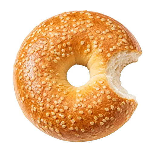 Munched bagel